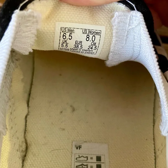 Vans Black and White Checkered Slip-On Sneakers - Picture 5 of 5